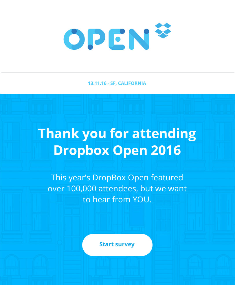 Dropbox Survey Email Email Marketing - Dropbox Survey Email