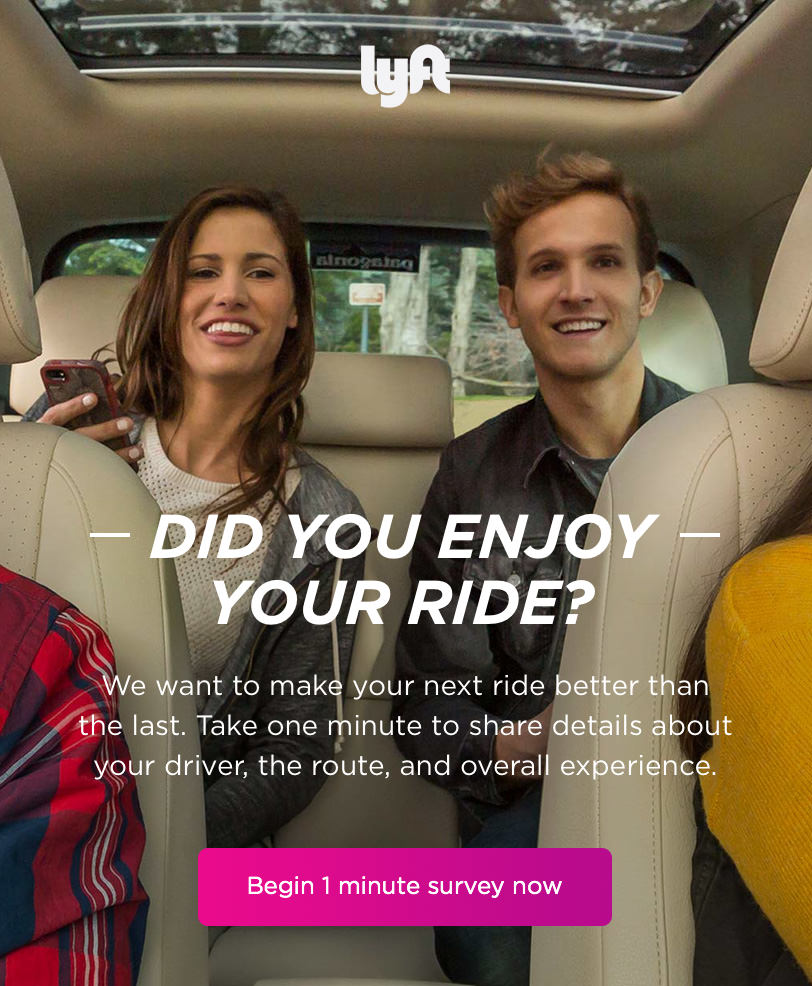 Lyft Survey Email Email Marketing - Lyft Survey Email