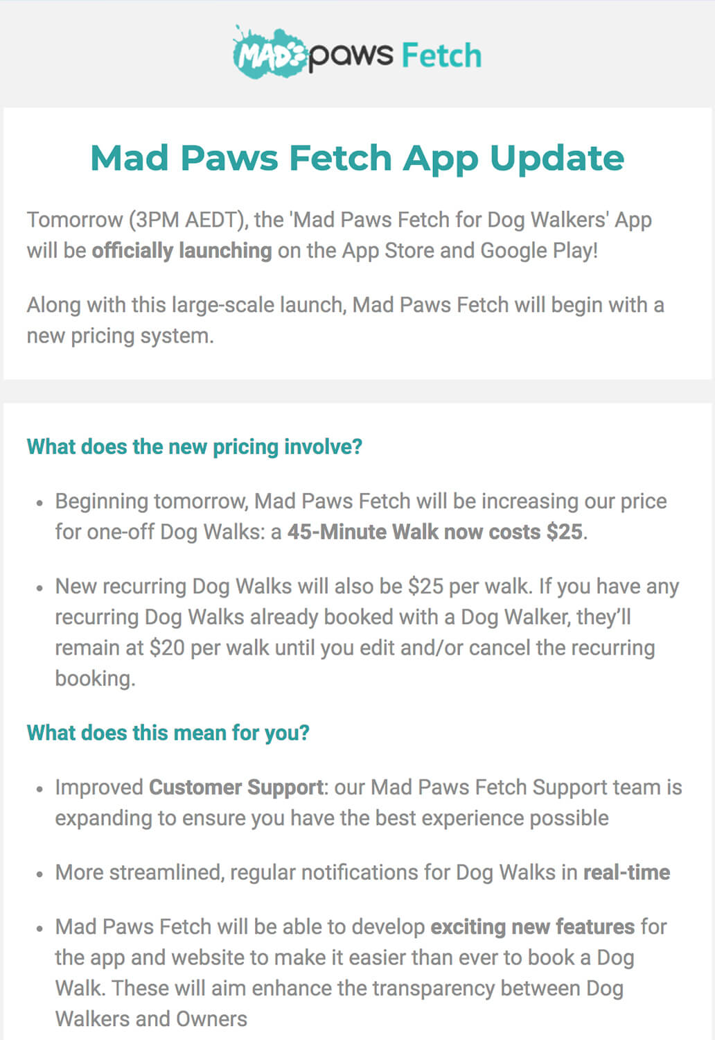Technology Email Marketing - Mad Paws