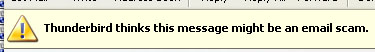  Thunderbird email scam warning