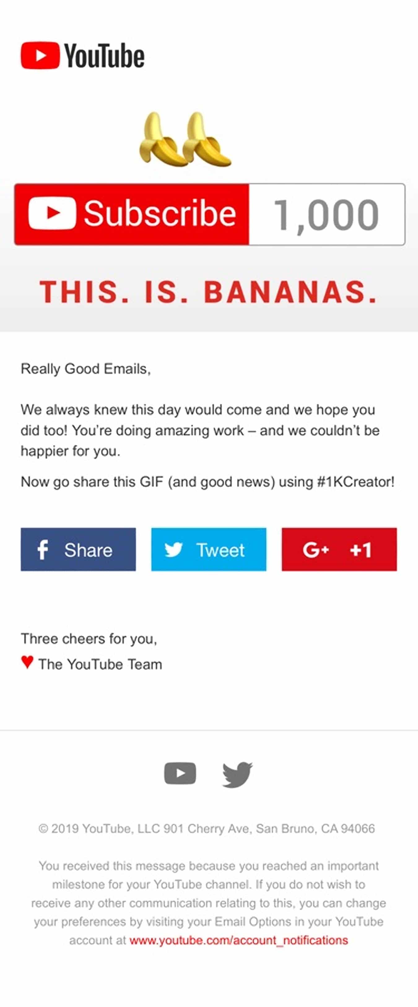 Using GIFs is a great way to include animation in your email as opposed to a full video.