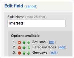 Using custom fields