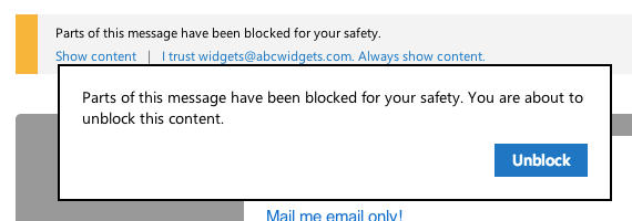 Blocked mailto in Outlook.com