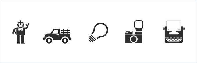 Here are a few examples of icons you can find on The Noun Project