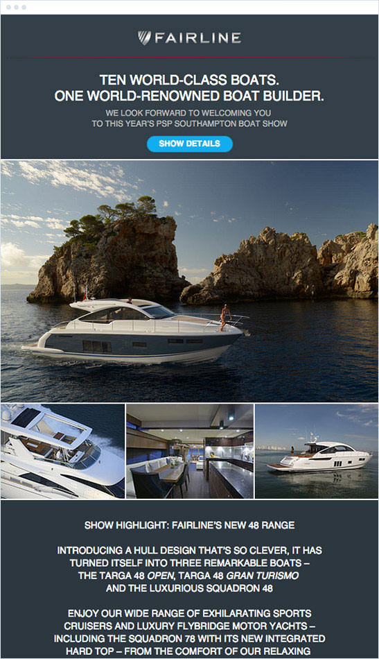 Fairline event email 