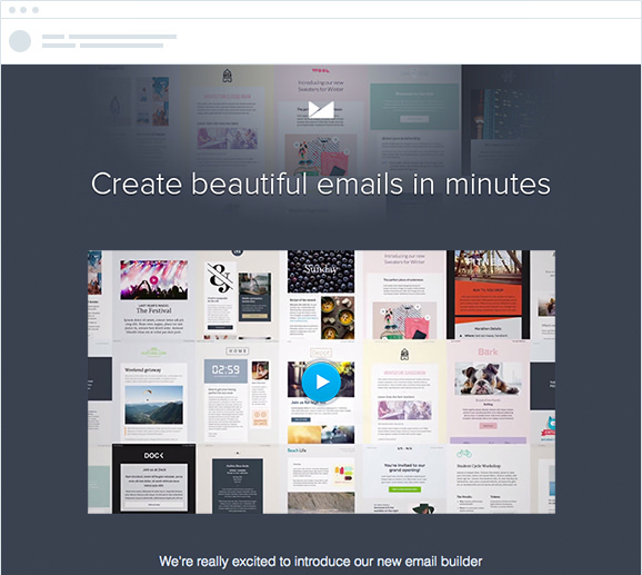 As an example, take a look at the value proposition from the announcement email of our drag-and-drop email builder: