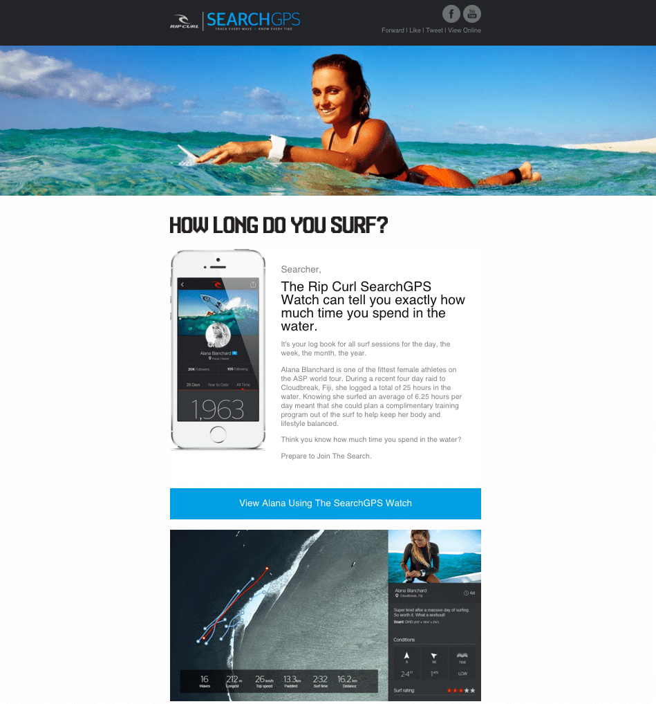 imagery example from Rip Curl 