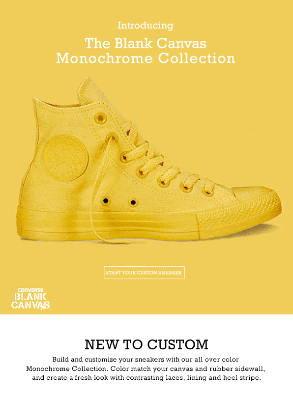 Animated GIF in email from Converse