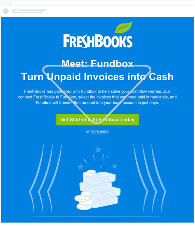 FreshBooks - Inverted pyramid