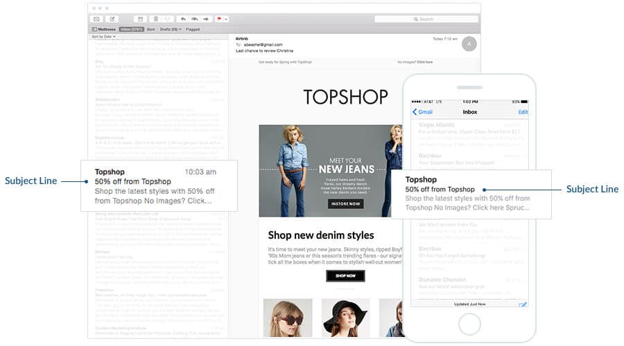 Topshop – Email Subject Line