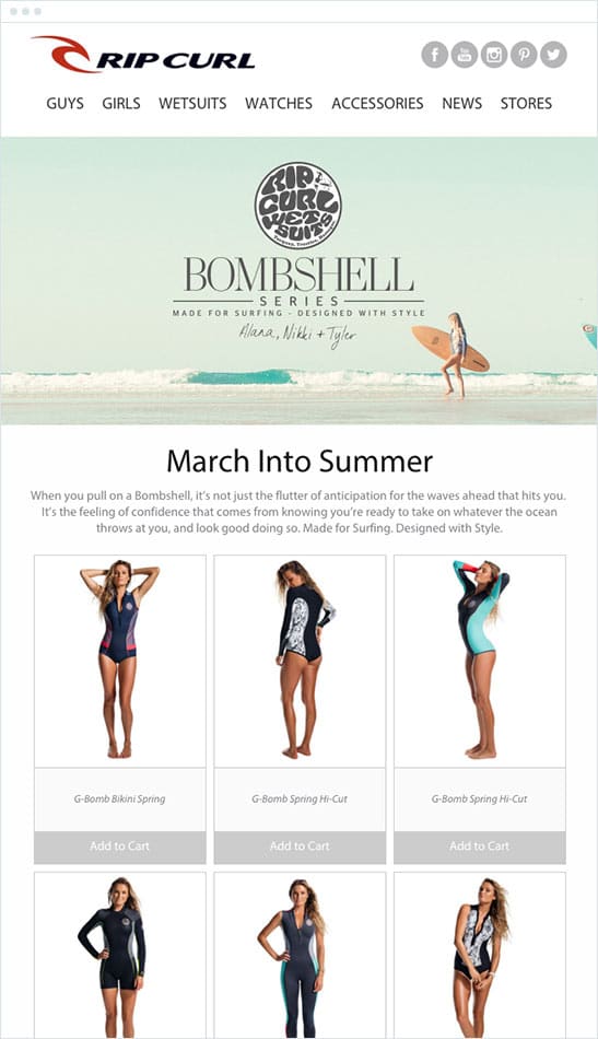 Rip Curl Email Marketing