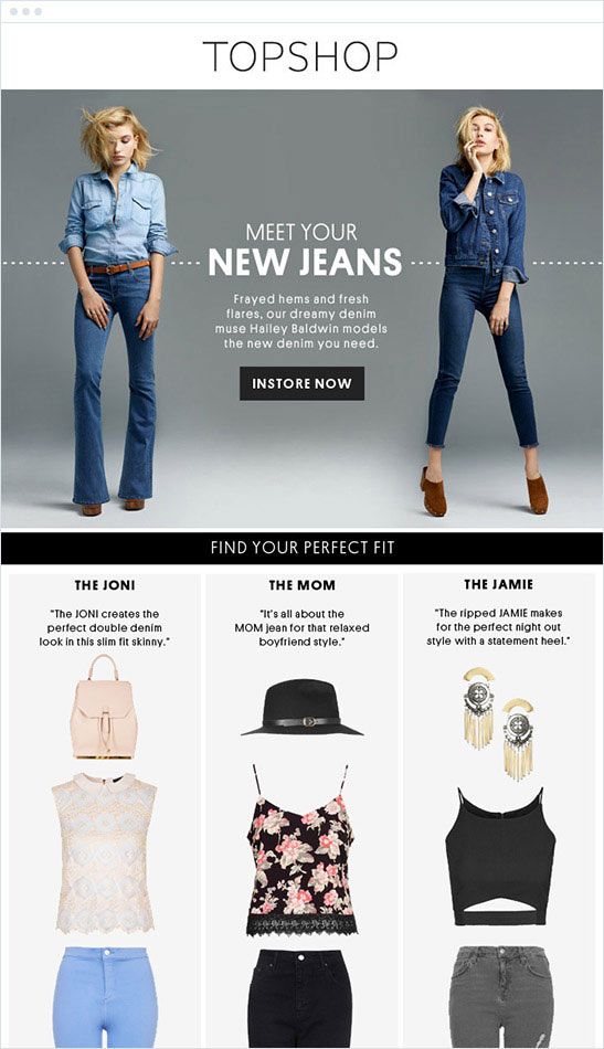 topshop email marketing