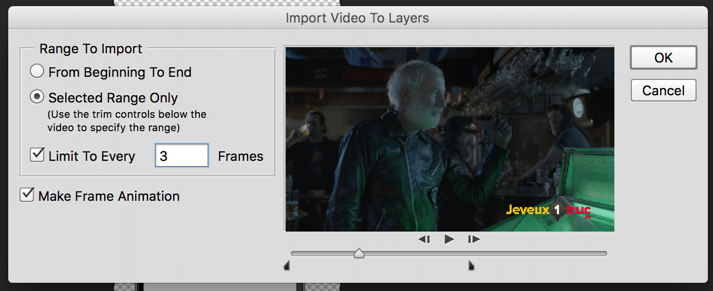 Creating an Animated Gif from a Video File - Import Video Frames