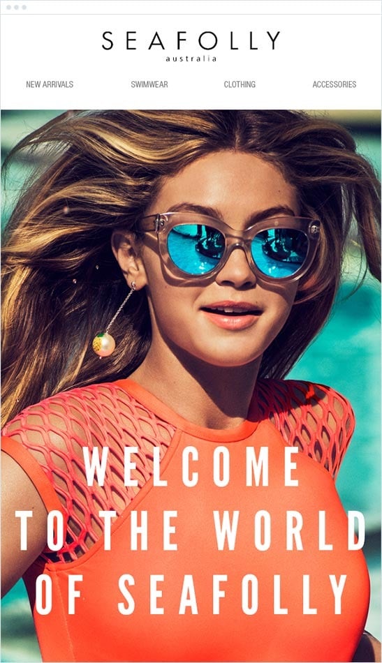 Seafolly - Example of an Effective Welcome Email