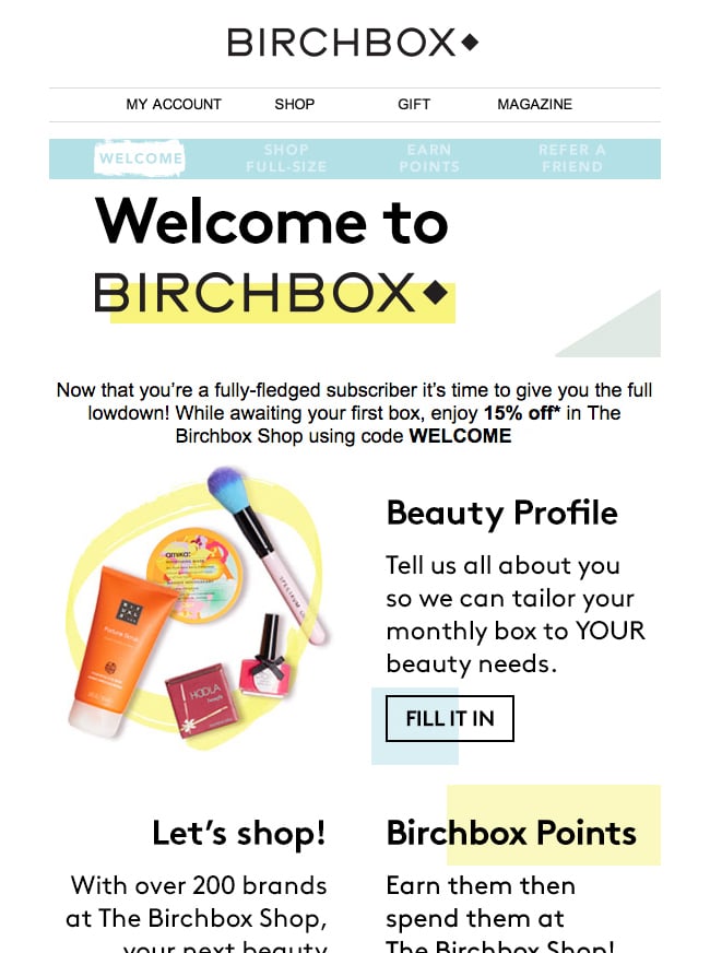 Birchbox uses email marketing to sell beauty box subscriptions ...