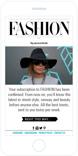 Fashion responsive email example