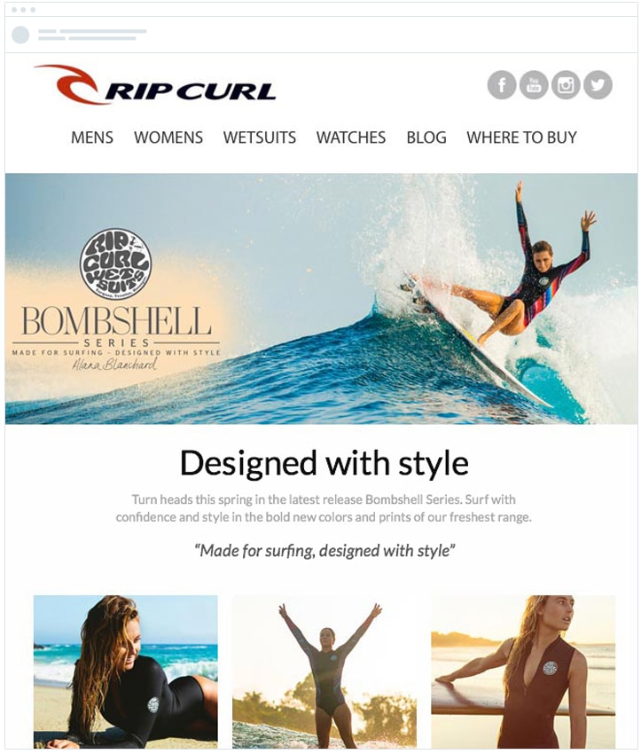 ripcurl segmented newsletter