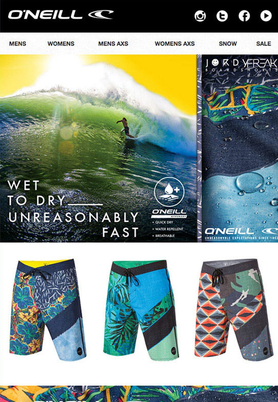 Shorts email sale