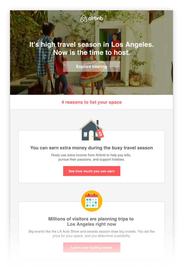 Airbnb – Simple Clear Email Campaign