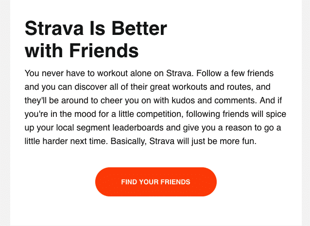  Strava – Email Marketing – Connect with Friends