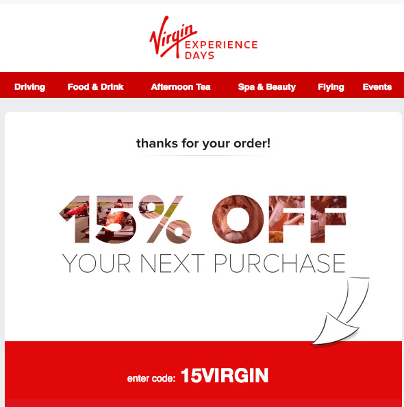 Virgin Experience Days – Reward Loyal Customers