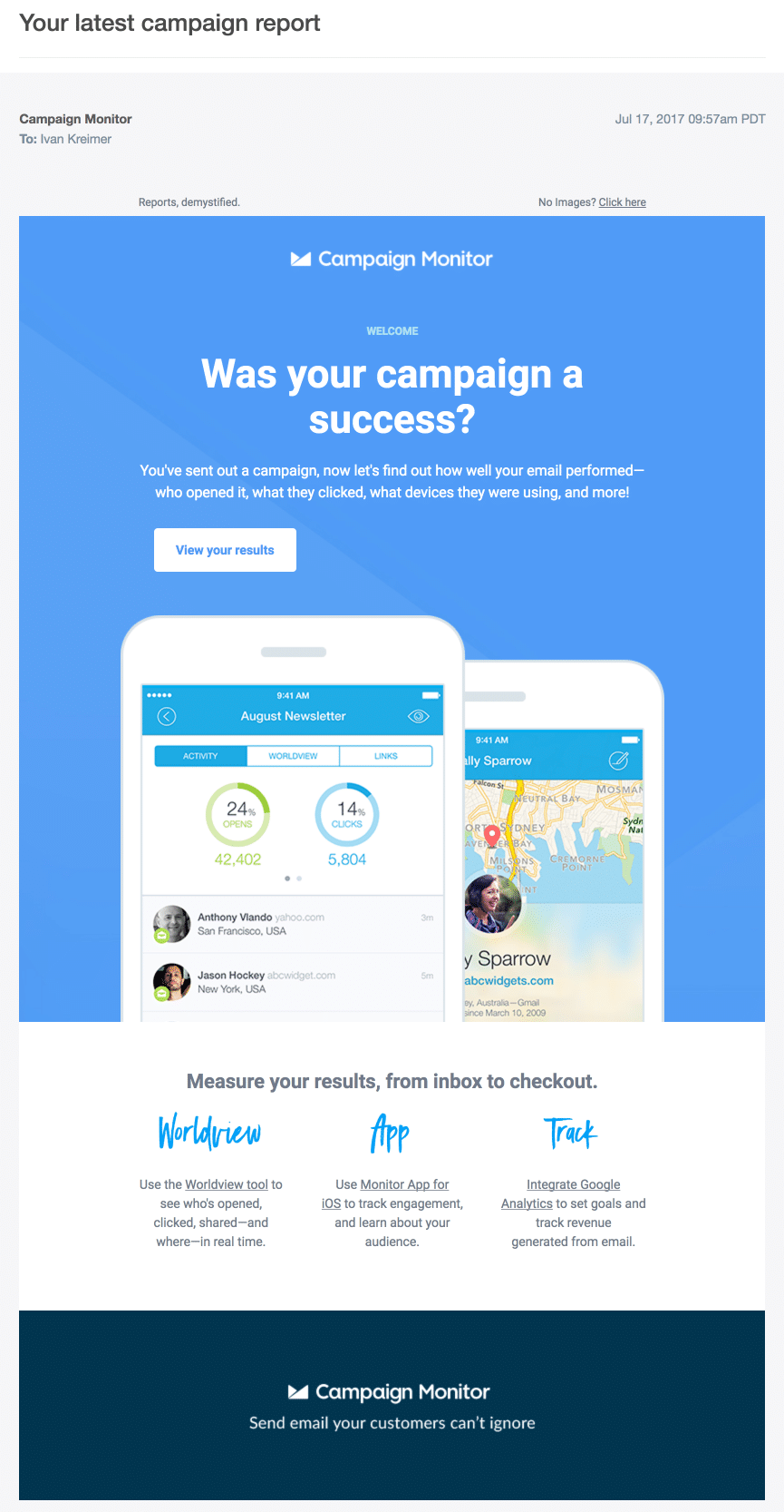 Campaign Monitor – Analyze Email Campaign Results