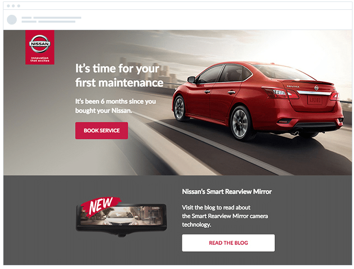 Nissan Customer Journeys Reminder Email