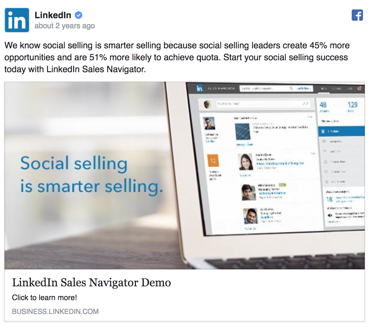 LinkedIn – Facebook Ad Copy