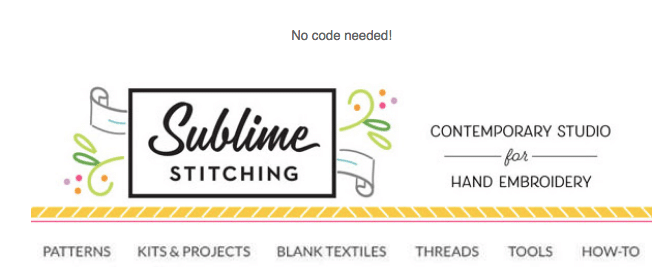 Sublime Stitching – Email Campaign – Simple Pre-Header Text
