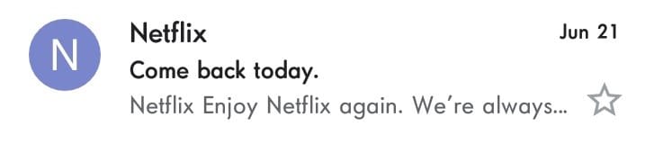 If there is one thing Netflix excels at besides entertainment, it’s short, punchy subject lines.