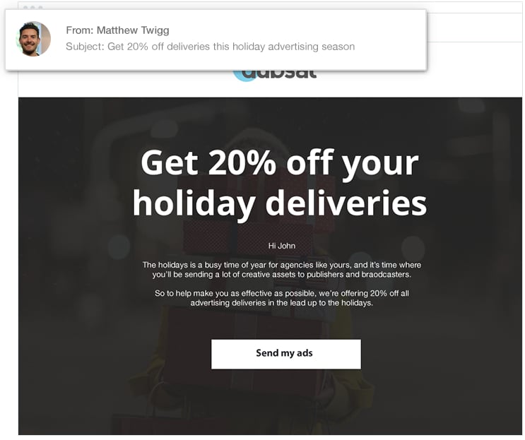 Dubsat – Promotional Email Marketing Campaign