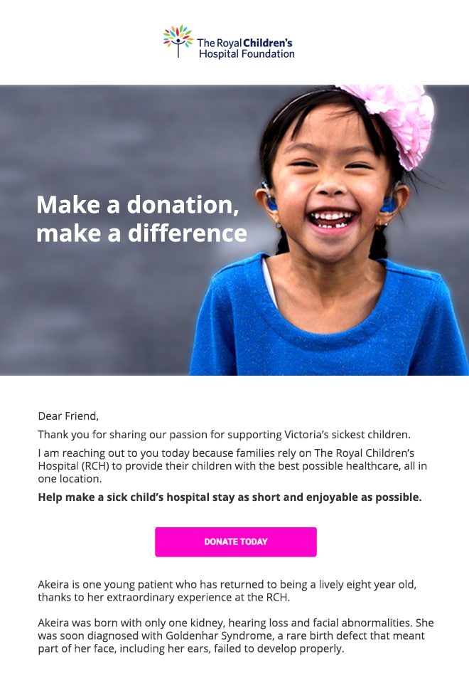 RCHF - Nonprofit Email Marketing – Donation Button
