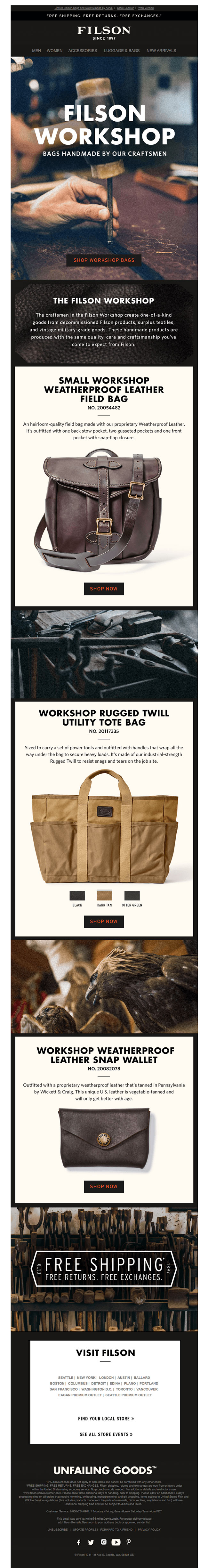 Filson makes you feel like you’re in the workshop
