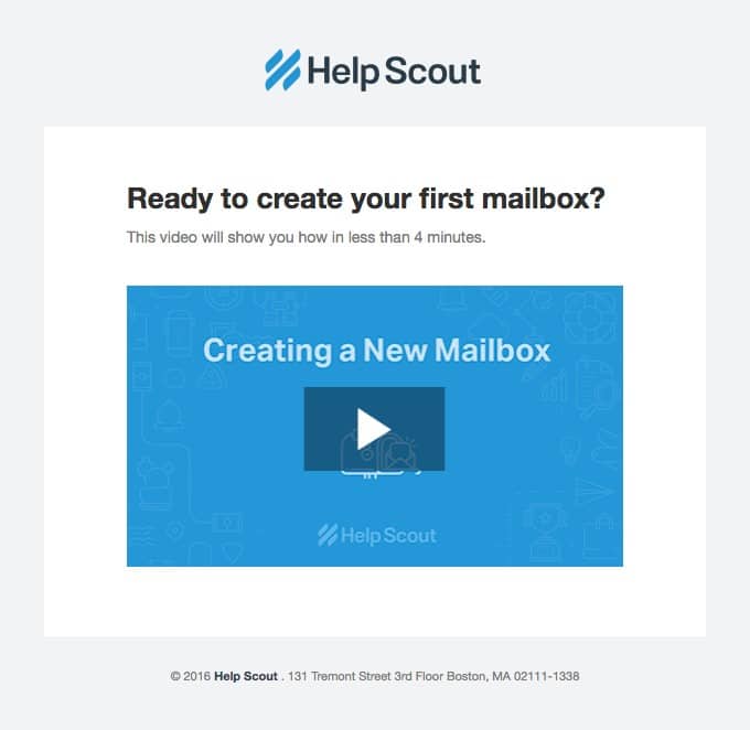Help Scout uses video in email campaign to educate subscribers on new feature.