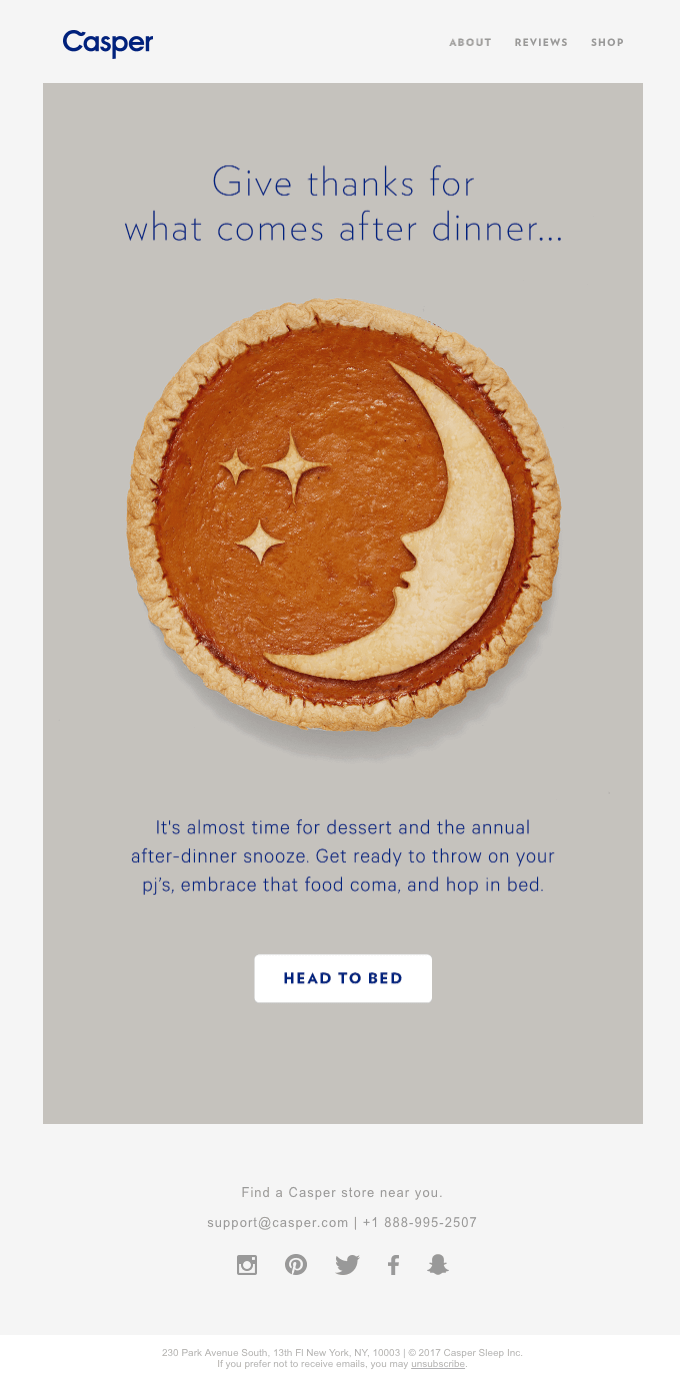 thanksgiving email campaigns