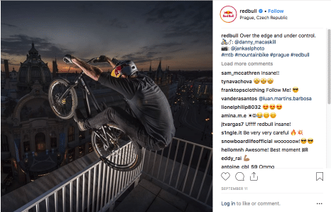 Red Bull's Instagram