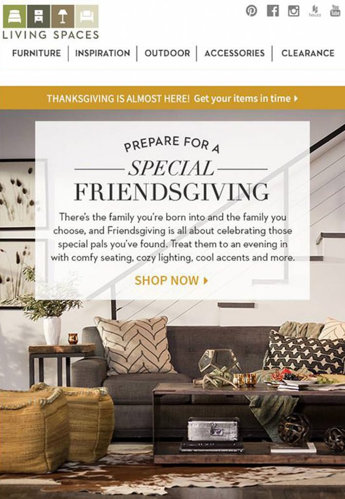 thanksgiving email campaigns