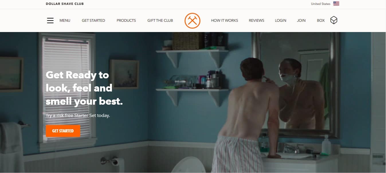 Dollar Shave Club call to action example