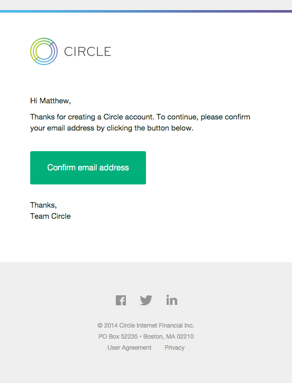 Circles double opt-in feature