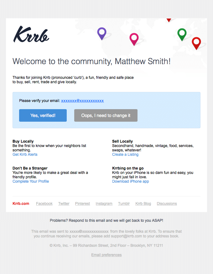 Krrb call to action example