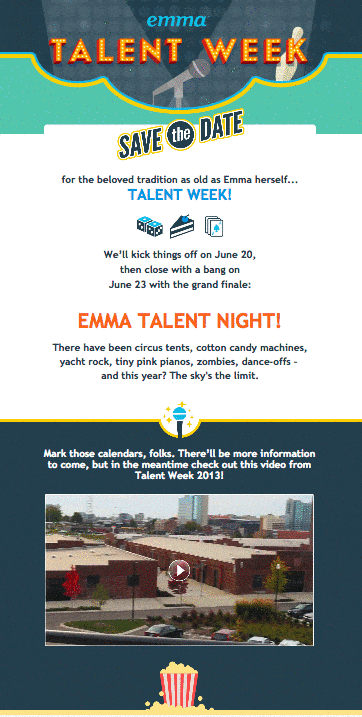 Emma internal newsletter that features companywide events.
