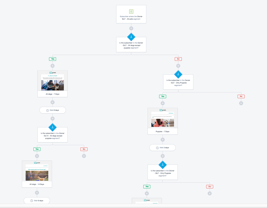 drip campaign flowchart