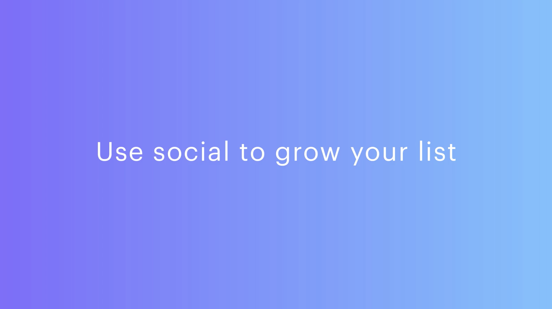 Screenshot 1 from Campaign Monitor's Email Minute series with Shane Phair Episode #19: Use social to grow your list when combining social media and email marketing