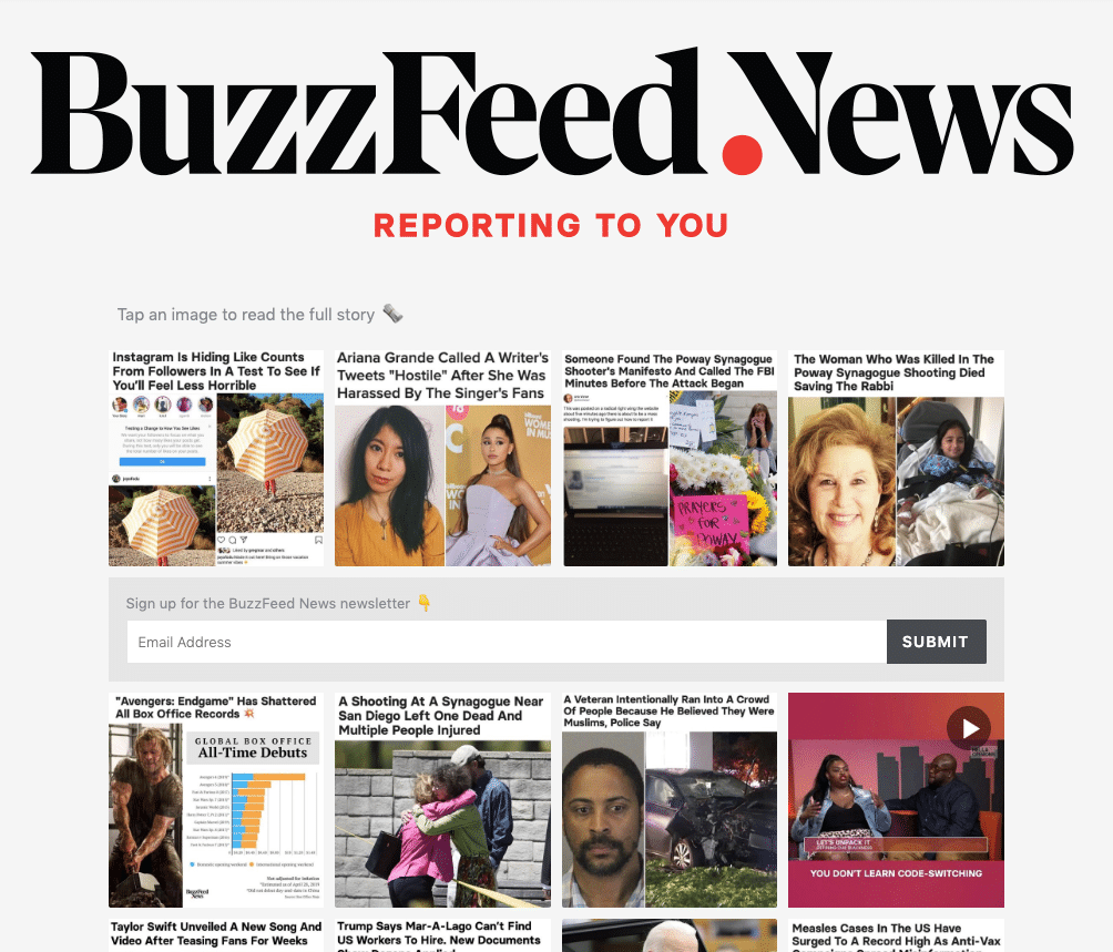 Buzzfeed News Instagram profile