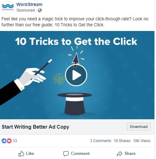 example of facebook lead ad by word stream