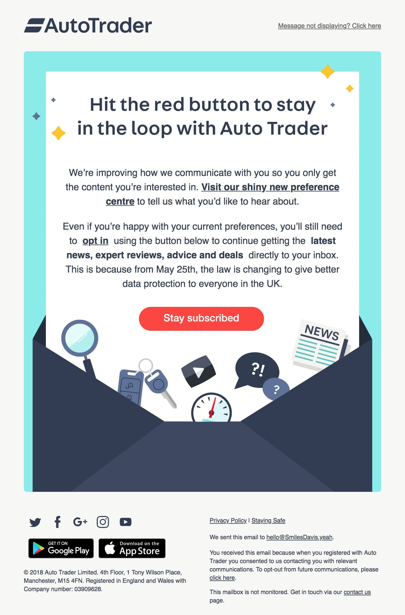 autotrader might not be a small business, but you can still implement the same tactics to grow your email list.