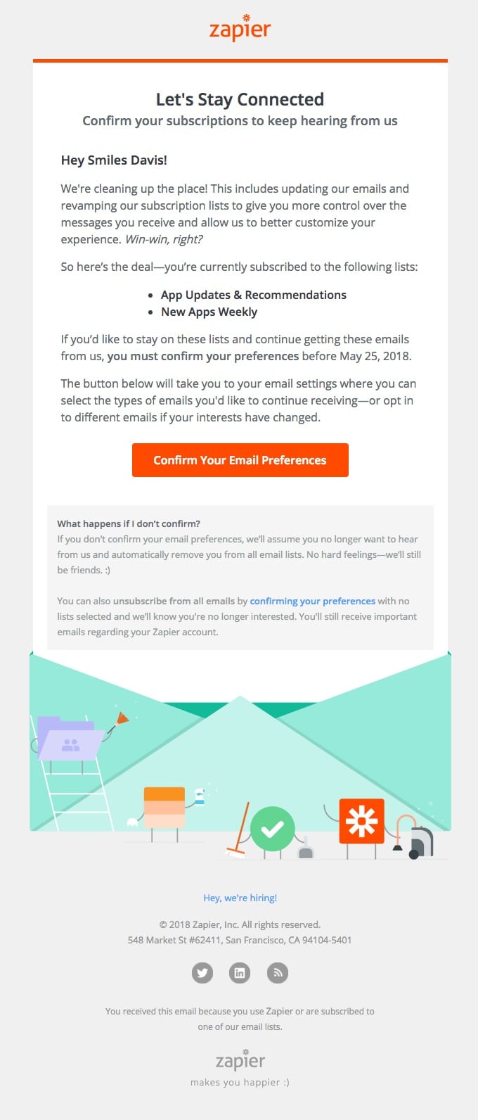 Zapier's email marketing also uses tactics you can borrow to grow your small business' email list.