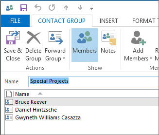 Outlook email distribution list example