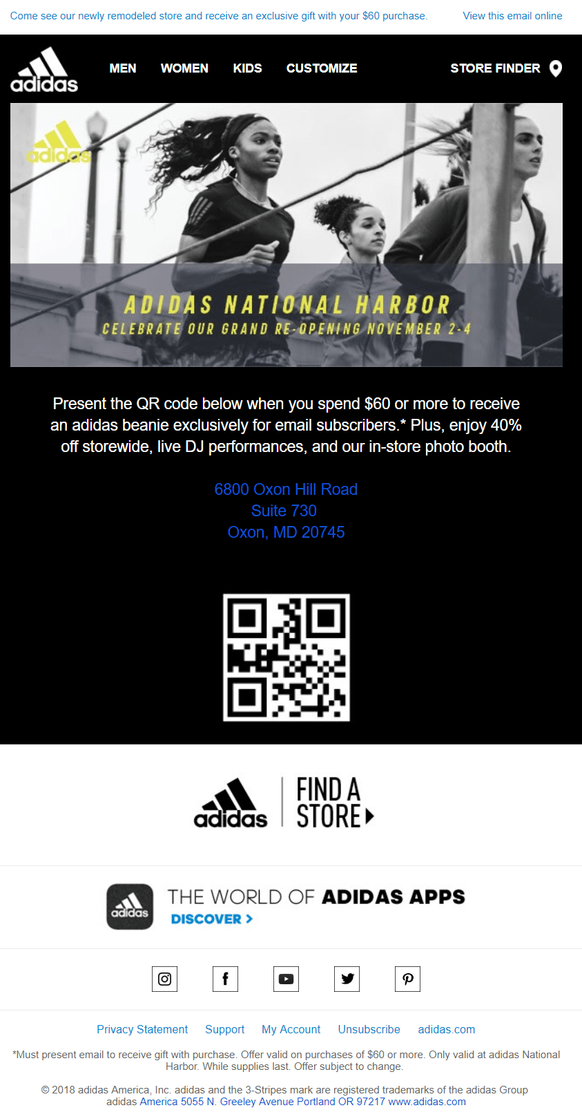 Adidas email example - What is Personalization in Email Marketing?