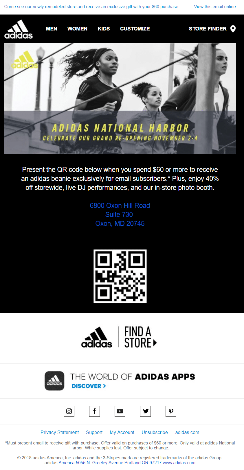 Adidas us email marketing sale